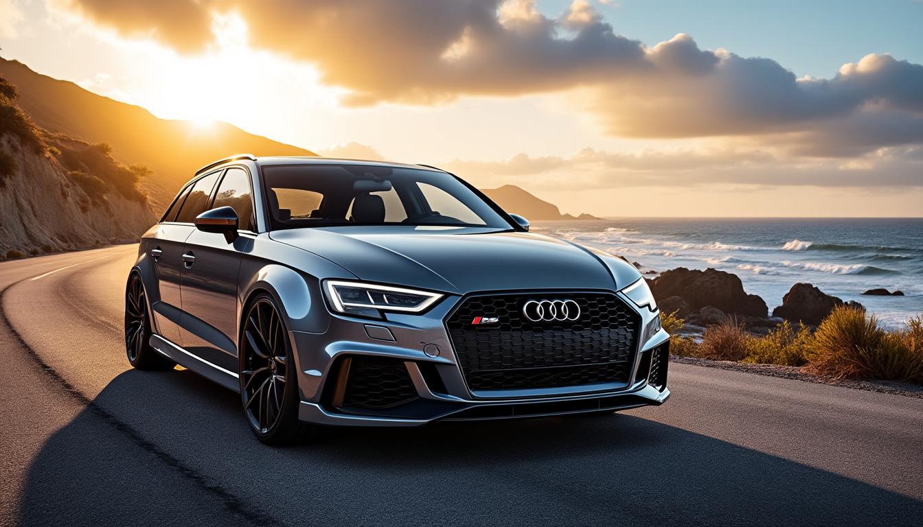 découvrez l'audi rs3 en gris nardo, une fusion parfaite d'élégance audacieuse et de performance sur quatre roues, conçue pour séduire les amateurs de sensations fortes.