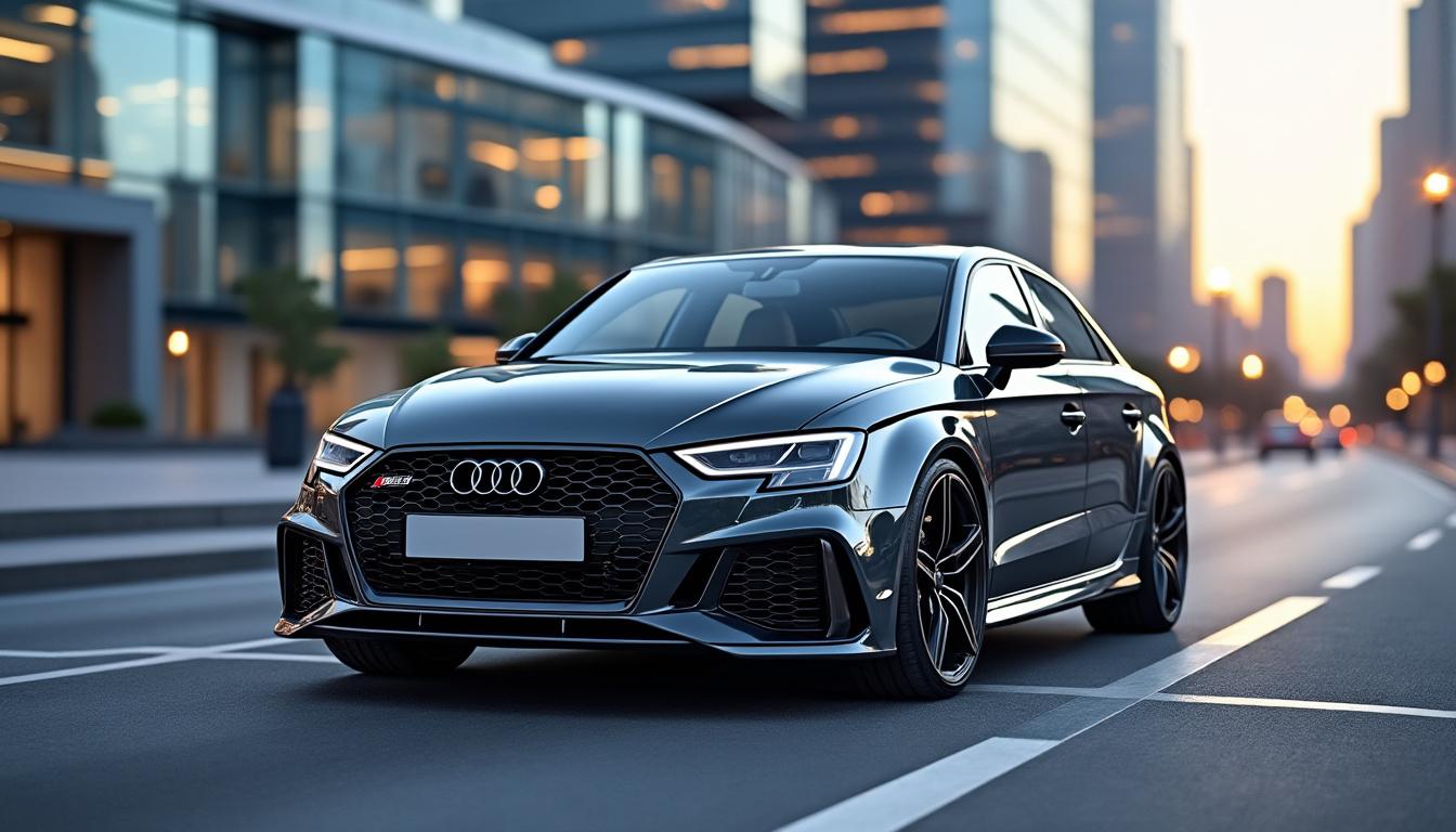 découvrez l'audi rs3 en gris nardo, symbole d'élégance audacieuse et de performance exceptionnelle sur quatre roues.