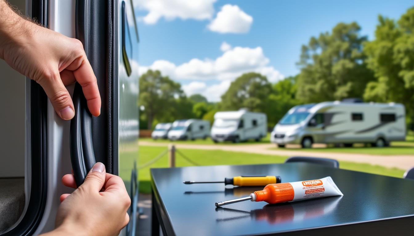 découvrez notre guide complet pour protéger votre camping-car des infiltrations d'eau en choisissant, posant et entretenant efficacement le joint de porte.