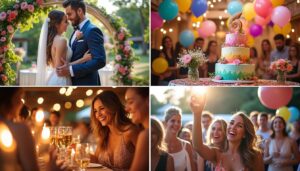 organisez des célébrations inoubliables : mariages, anniversaires, soirées festives et enterrements de vie de jeune fille pour des moments mémorables entre amis et en famille.