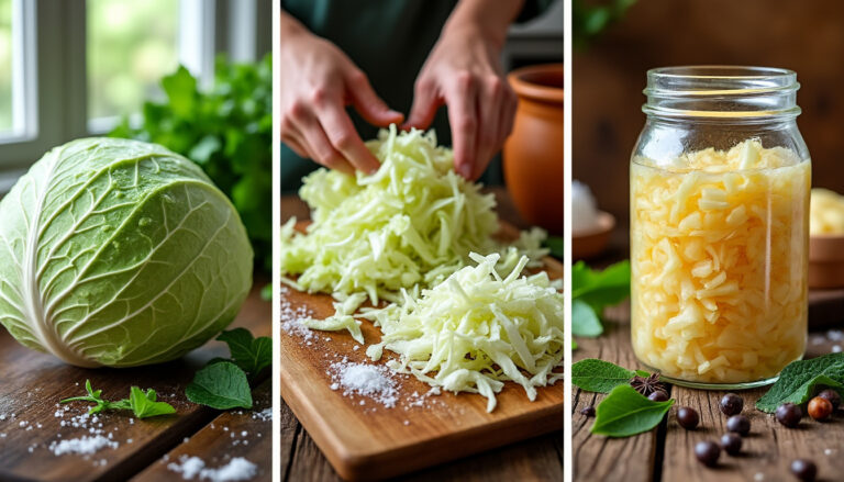 découvrez le voyage fascinant du chou cru à la choucroute, et plongez dans les secrets d'une transformation traditionnelle riche en saveurs.