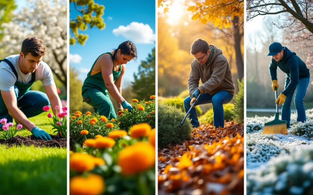 explorez nos 4 formules d’entretien de jardin adaptées à chaque saison pour un jardin toujours impeccable toute l’année.