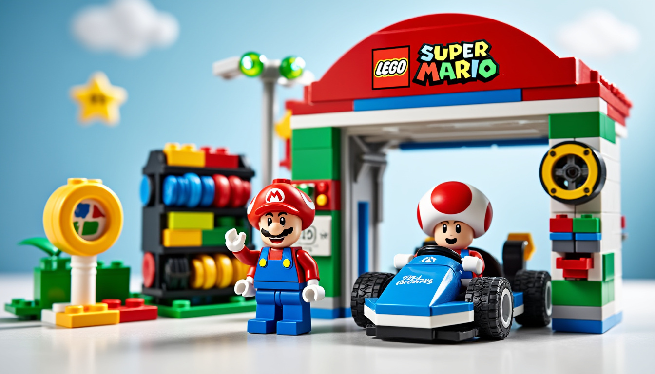 plongez dans l'univers mario kart™ avec le lego® super mario™ 72035 : le garage de toad. construisez, explorez et vivez des courses palpitantes avec vos personnages préférés !