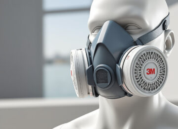 découvrez le masque demi-visage réutilisable 4279+ de 3m avec filtre intégré, offrant confort et protection optimale pour vos activités professionnelles et personnelles.