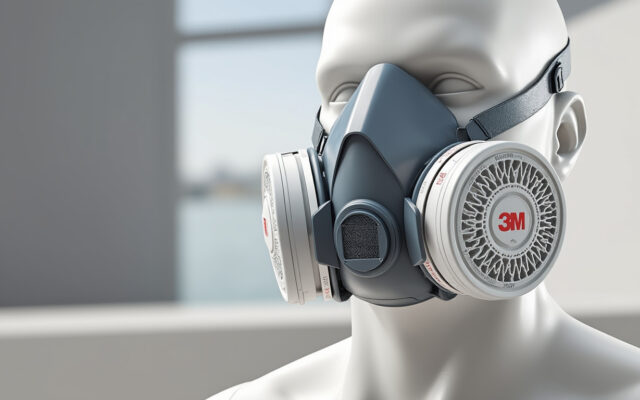 découvrez le masque demi-visage réutilisable 4279+ de 3m avec filtre intégré, offrant confort et protection optimale pour vos activités professionnelles et personnelles.